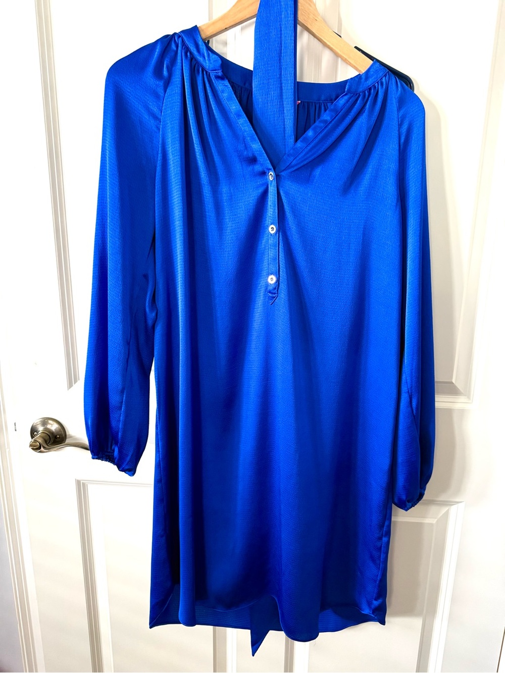 Lilly Pulitzer Saige Long Sleeve Dress Alba Royal Blue Mini, small.  Like new.